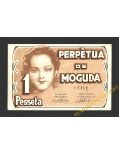 PERPETUA DE MOGUDA (Barcelona), 1 pesseta  2 de maig del1937