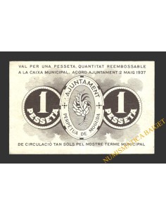 PERPETUA DE MOGUDA (Barcelona), 1 pesseta  2 de maig del1937 2