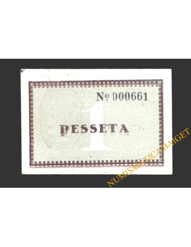 VAQUERISSES (Barcelona) 1 pesseta 1937 