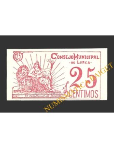 LORCA (Murcia) 25 céntimos, septiembre de 1937 2