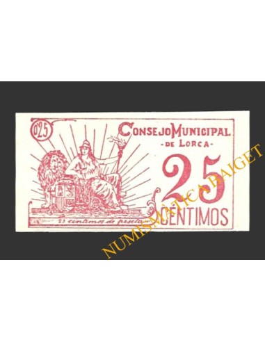 LORCA (Murcia) 25 céntimos, septiembre de 1937
