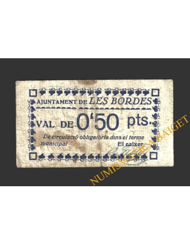 BORDES, LES (Lleida), 0,50 pessetes. 1937