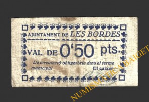 BORDES, LES (Lleida), 0,50 pessetes. 1937