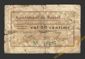 BOSOT (Lleida), 50 cèntims. juliol del 1937