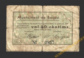 BOSOT (Lleida), 50 cèntims. juliol del 1937