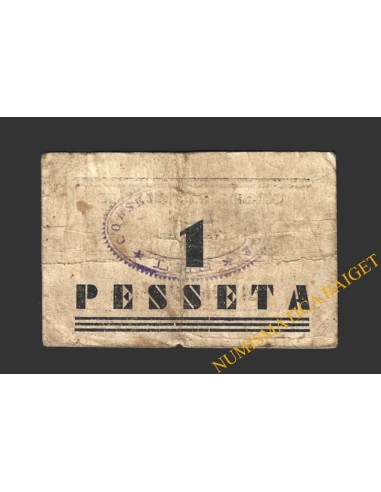 LES (Lleida), 1 pesseta. 1937