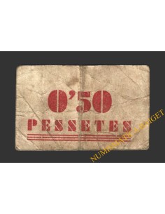 LES (Lleida), 0,50 pessetes. 1937 2