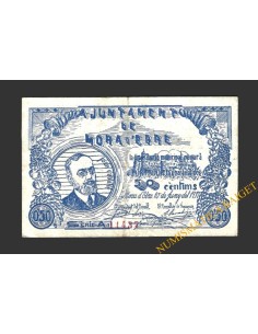 MORA D'EBRE (Tarragona), 50 cèntims. 10 de juny del 1937