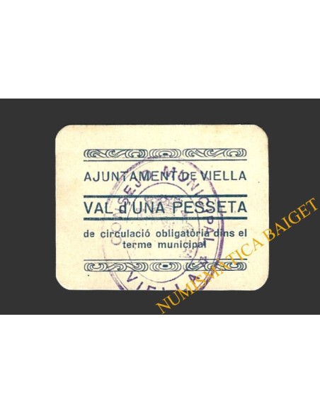 VIELLA (Lleida)), 1 pesseta 1937