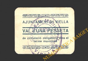 VIELLA (Lleida)), 1 pesseta 1937