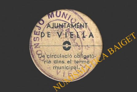VIELLA (Lleida)), 25 centims 1937