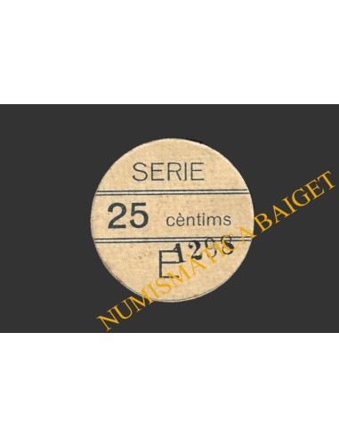 VIELLA (Lleida)), 25 centims 1937