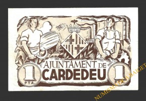 CARDEDEU, (Barcelona), 1 pesseta, 1 de juny del 1937