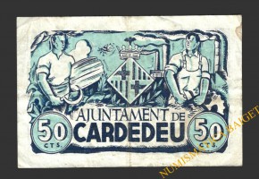 CARDEDEU, (Barcelona), 50 centims, 1 de juny del 1937