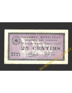 DOMENYS DEL PENEDES (Tarragona), 25 centims, setembre del 1937 