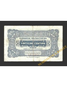 ESPLUGA DE FRANCOLI (Tarragona), 25 centims, 14 de maig del 1937  2