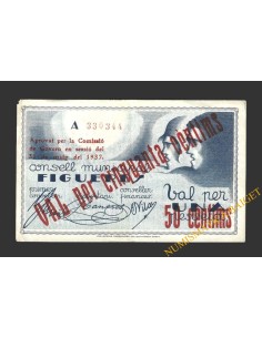 FIGUERES (Girona), 50 centims, 31 de maig del 1937 (sobrecàrregat) 