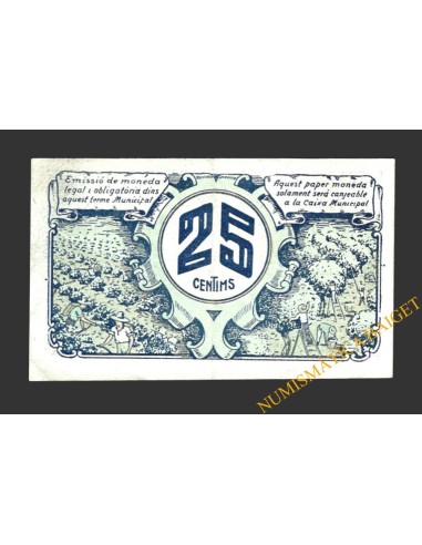 FLIX (Tarragona), 25 centims, 19 de juliol del 1937