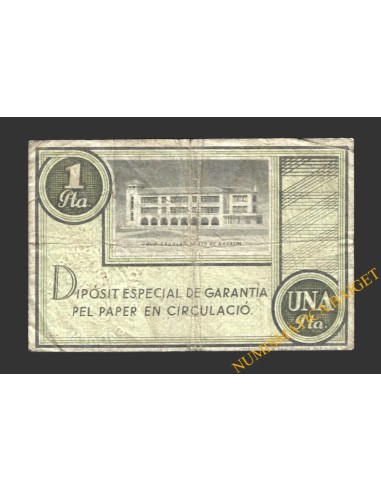 FONTS DE SACALM (Girona), 1 pesseta, 12 de maig del 1937