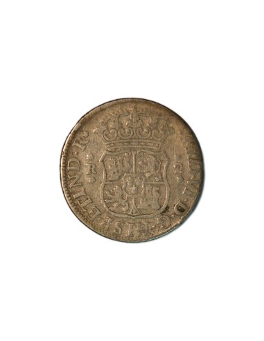 FERNANDO VI 1755, 2 Reales Lima-J.D.