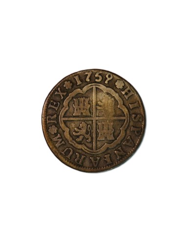 FERNANDO VI 1759, 2 Reales Sevilla J.V.