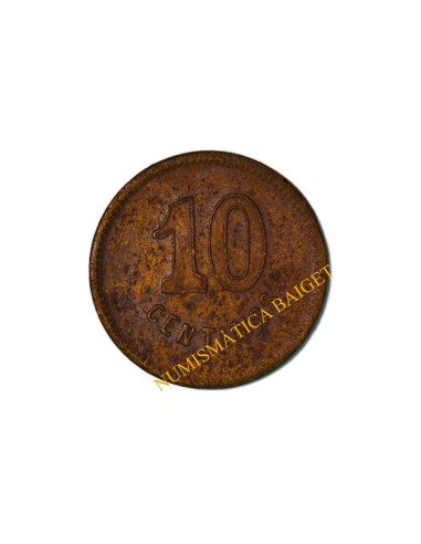 COOPERATIVA OBRERA LA PROGRESIVA , 1937. 10 céntimos