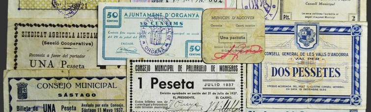 Billetes Locales Guerra Civil CATALUÑA y ANDORRA